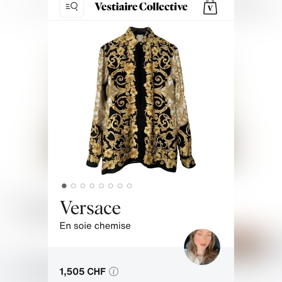 "NWT" Versace Barocco Silk Shirt - Picture 15 of 16